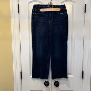 Judy Blue Dark Indigo Cropped Wide Leg Jeans